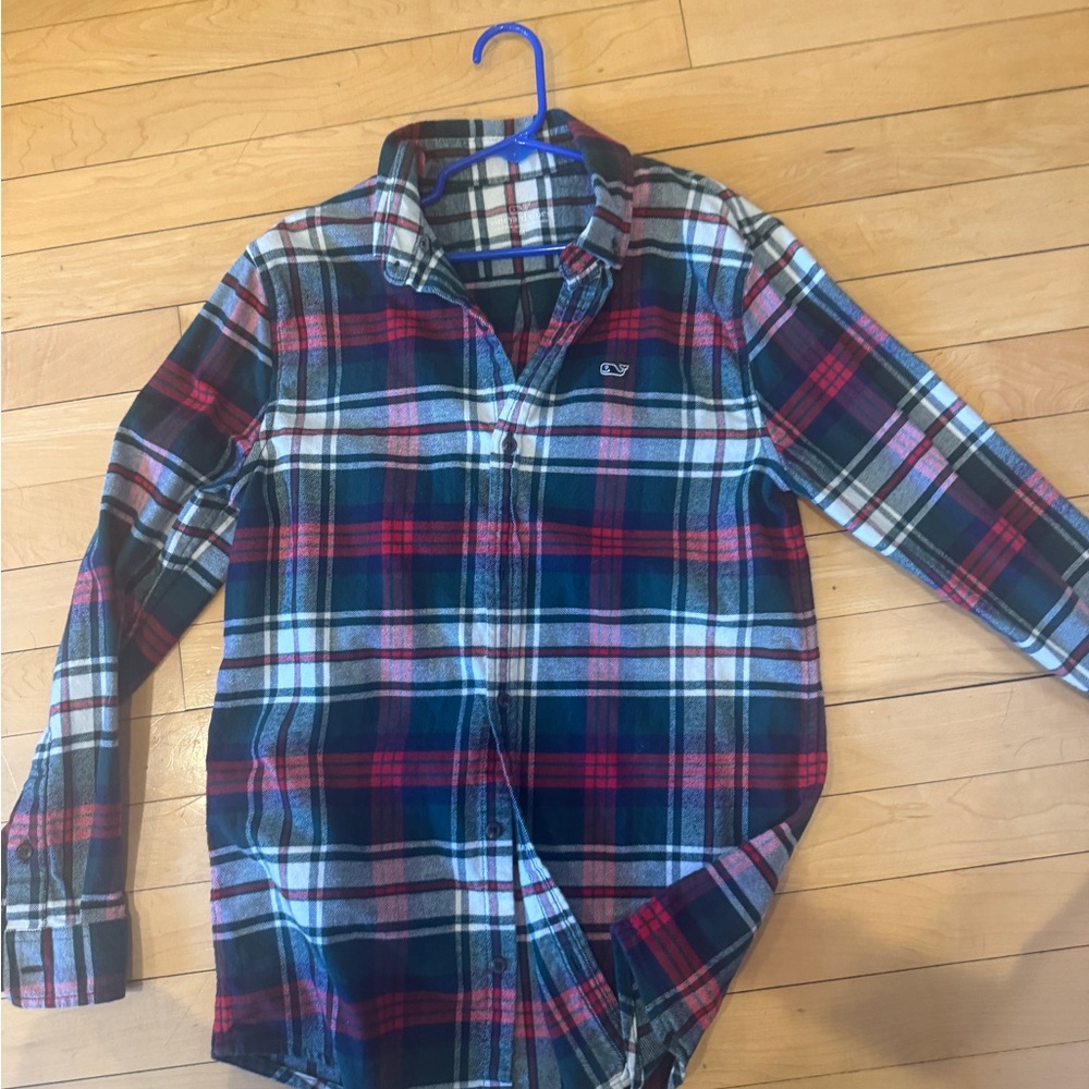 Vineyard Vines Green and Red Plaid flannel shirt - never worn, brand new